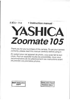 Yashica Zoomate 105 Printed Manual